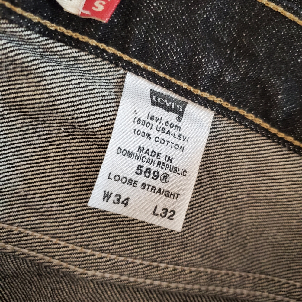 Levi's 569 Jeans Mens Loose Fit Slight Stretch Straight Leg Levi's 34 x 32 NWOT - Picture 8 of 13